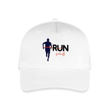Run - Organic Kids’ Baseball Cap - white - Front