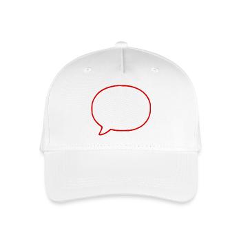 Sprechblase Comic selbst gestalten personalisieren - Kinder Bio Basecap - Weiß - Vorne