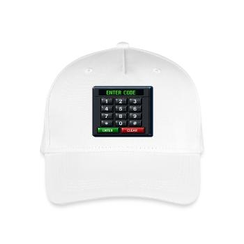 Geben Sie Code Keypad Neon ein - Kinder Bio Basecap - Weiß - Vorne