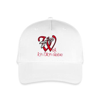 Weil ich Dich liebe  - Kinder Bio Basecap - Weiß - Vorne