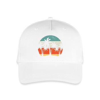 Silhouette de palmier coucher de soleil tropical - Casquette de baseball bio Enfant - blanc - Devant