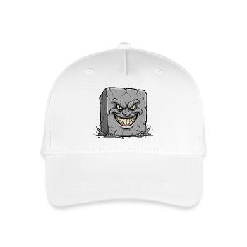 Cartoon Grabstein Grimmisches Grinsen - Kinder Bio Basecap - Weiß - Vorne