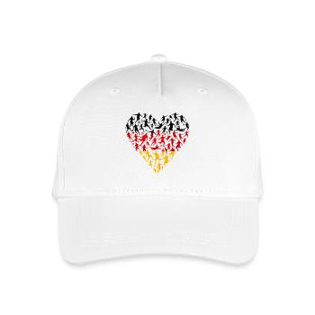 Fußball Herz Deutschland – Soccer Player - Organic Kids’ Baseball Cap - white - Front
