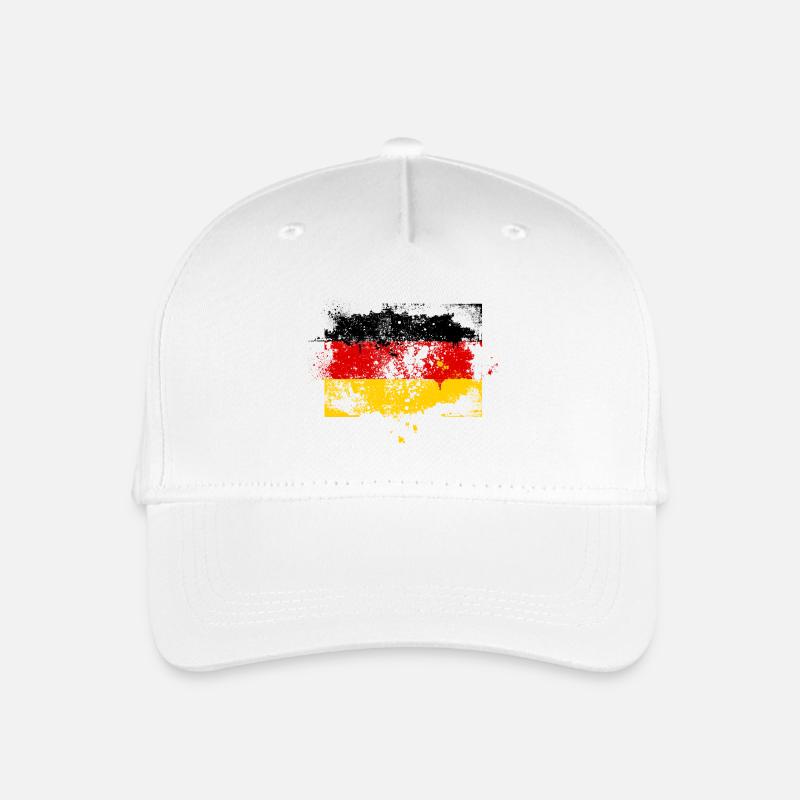 Deutschland Flagge Fahne Grunge Graffiti Stil - Kinder Bio Basecap - Weiß