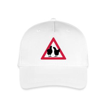 Achtung Hennen Junggesellinnenabschied - Kinder Bio Basecap - Weiß - Vorne