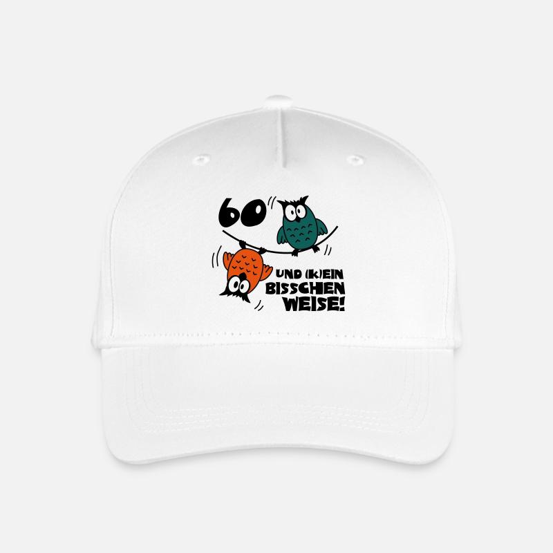 Geburtstag 60 und kein bisschen Weise, Eulen - Kinder Bio Basecap - Weiß