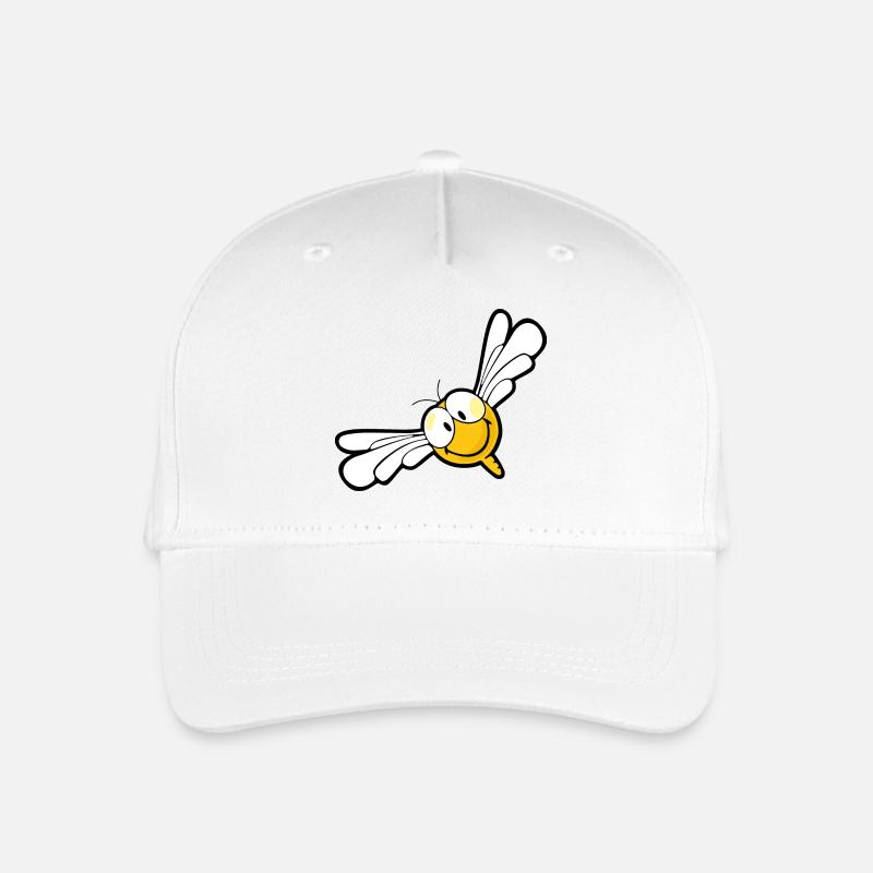 Smiley Dragon Fly - Kinder Bio Basecap - Weiß