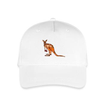 Kangaroo blanko - Organic Kids’ Baseball Cap - white - Front