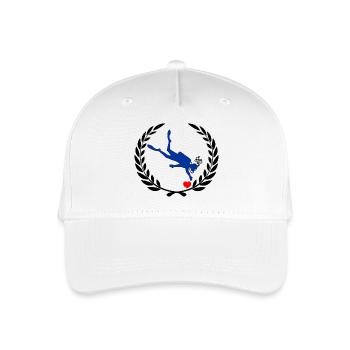 Diver finds heart - Organic Kids’ Baseball Cap - white - Front