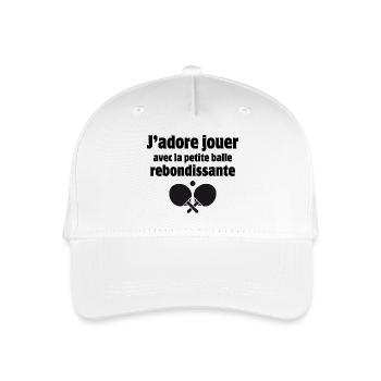 ping-pong, pongiste, tennis de table - Casquette de baseball bio Enfant - blanc - Devant