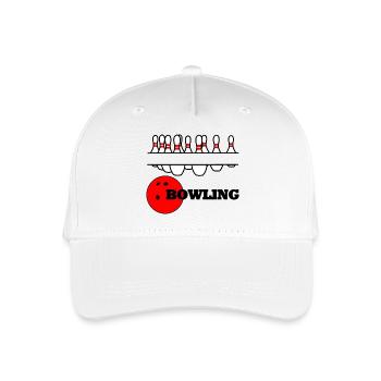 Bowling logo banner - Organic Kids’ Baseball Cap - white - Front