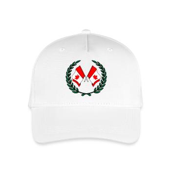 Flaggen Kanada im Lorbeerkranz - Kinder Bio Basecap - Weiß - Vorne