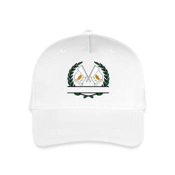 Flaggen Zypern Lorbeer Kranz Banner - Kinder Bio Basecap - Weiß - Vorne