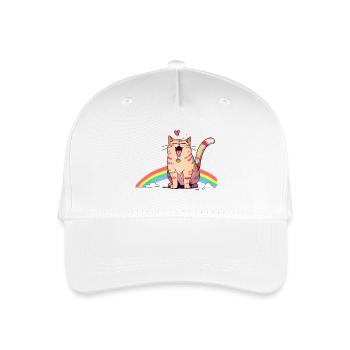 Happy Cat - Organic Kids’ Baseball Cap - white - Front