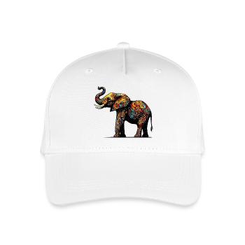 Elefant - Kinder Bio Basecap - Weiß - Vorne