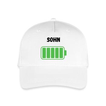 Sohn - Voller Akku - Kinder Bio Basecap - Weiß - Vorne