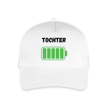 Tochter - Voller Akku - Kinder Bio Basecap - Weiß - Vorne