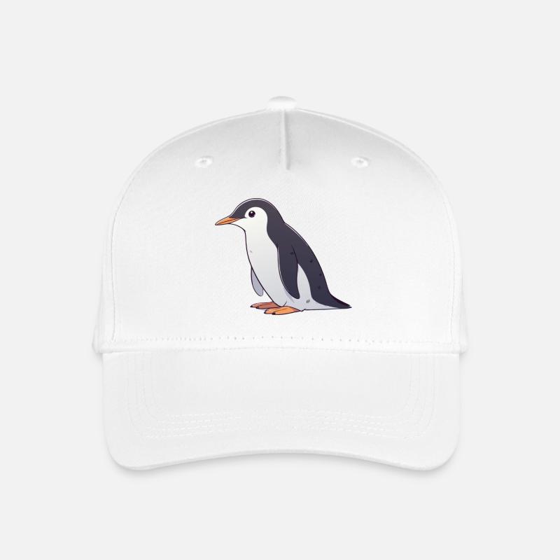 Pinguin - Kinder Bio Basecap - Weiß