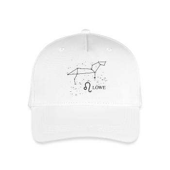 Sternzeichen Löwe mit Sternbezeichnungen - Kinder Bio Basecap - Weiß - Vorne