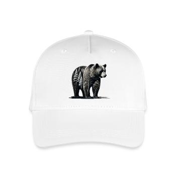 Ours mystique de la forêt – Illustration de la nature - Casquette de baseball bio Enfant - blanc - Devant