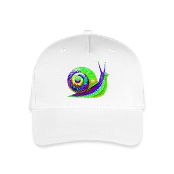 Schnecke - Kinder Bio Basecap - Weiß - Vorne
