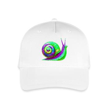 Schnecke - Kinder Bio Basecap - Weiß - Vorne