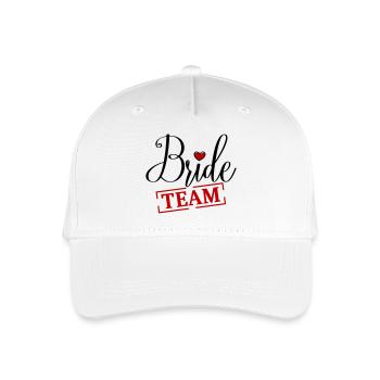 Team Braut Herz Junggesellin - Kinder Bio Basecap - Weiß - Vorne