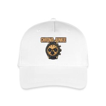 Chrono Junkie – Des vibrations vintage pour les amoureux du temps - Casquette de baseball bio Enfant - blanc - Devant
