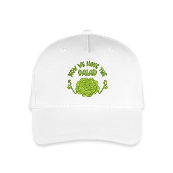 50. Geburtstag - Now we have the salad 50 - Kinder Bio Basecap - Weiß - Vorne