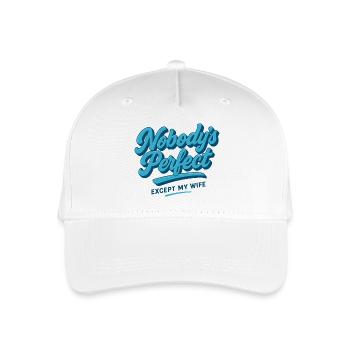 No one is perfect... Except my wife - Organic Kids’ Baseball Cap - white - Front