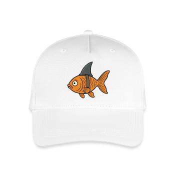 Cartoon Goldfish Fish Shark Fin Fake Shark - Organic Kids’ Baseball Cap - white - Front