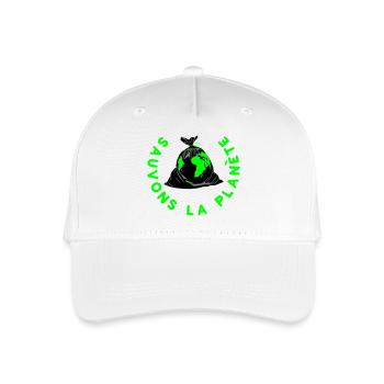 Rette den Planeten - Kinder Bio Basecap - Weiß - Vorne