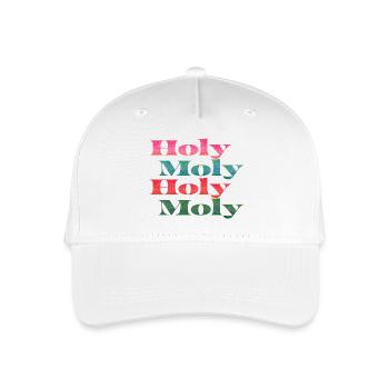 Holy Moly Schriftzug - Kinder Bio Basecap - Weiß - Vorne