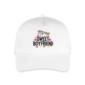 Boyfriend Unicorn Valentines Couple - Organic Kids’ Baseball Cap - white - Front