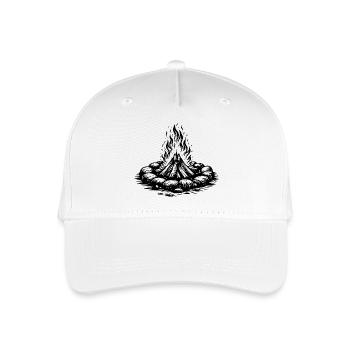 Campfire Icon Firewood - Organic Kids’ Baseball Cap - white - Front