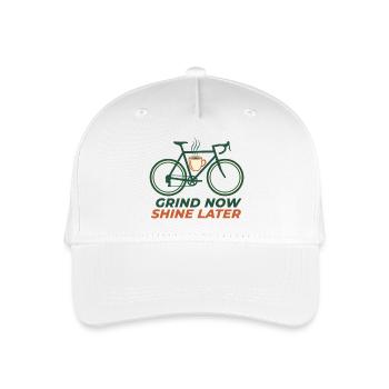Grind Now Shine Later Gravel Bike Coffee Art - Organic Kids’ Baseball Cap - white - Front