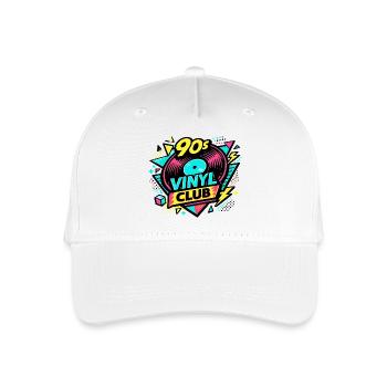 90s Vinyl Club Neon Pulse - Organic Kids’ Baseball Cap - white - Front