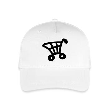One Color Shopping Cart Design - Organic Kids’ Baseball Cap - white - Front