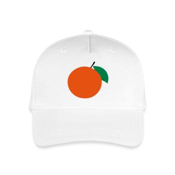 Orange - Kinder Bio Basecap - Weiß - Vorne