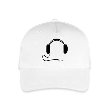 DJ Kopfhörer - Kinder Bio Basecap - Weiß - Vorne