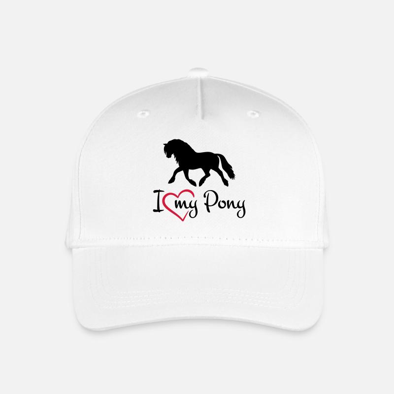 I love my pony, any colours - Kinder Bio Basecap - Weiß