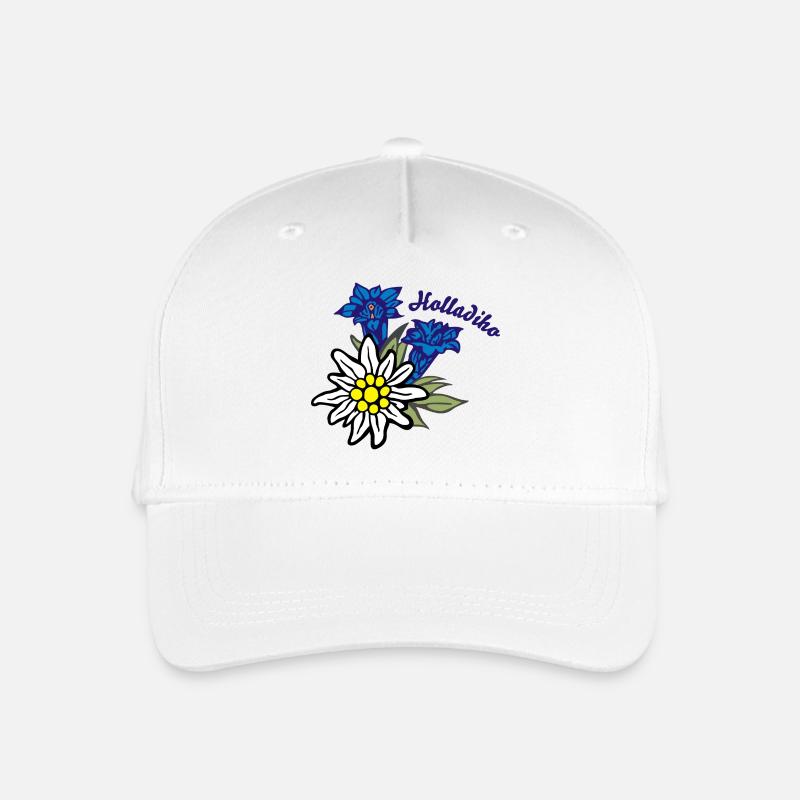(edelweiss_mit_enzian_holladiho) - Kinder Bio Basecap - Weiß