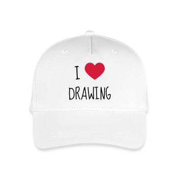 Zeichnung / Zeichner / Drawing / Drawer - Kinder Bio Basecap - Weiß - Vorne