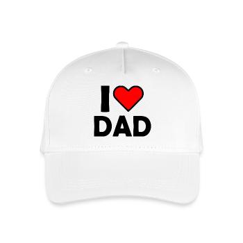 I love dad - Organic Kids’ Baseball Cap - white - Front