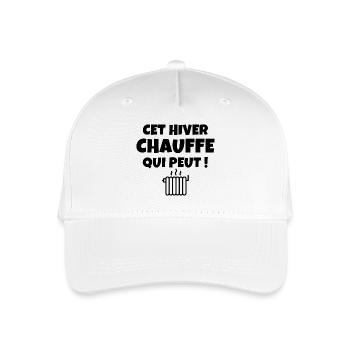 chauffage, hiver, gaz, électricité - Casquette de baseball bio Enfant - blanc - Devant