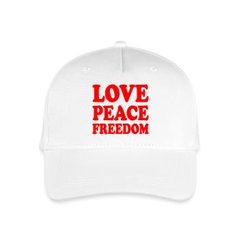 Love peace freedom - Casquette de baseball bio Enfant - blanc - Devant