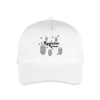 Ramadan Kareem Stern und Lichter - Kinder Bio Basecap - Weiß - Vorne