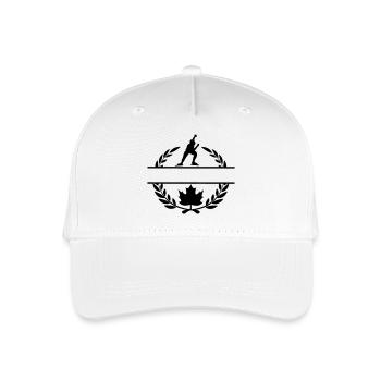 Couronne de laurier de patinage à la feuille d’érable du Canada - Casquette de baseball bio Enfant - blanc - Devant