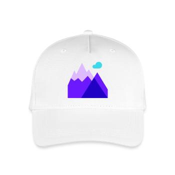 Mountain, Skiing, Downhill Skiing - Organic Kids’ Baseball Cap - white - Front