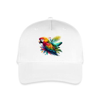 Papagei - Kinder Bio Basecap - Weiß - Vorne
